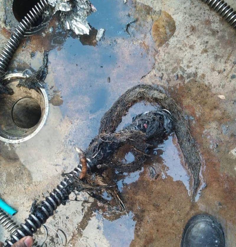 Blocked drain cleared