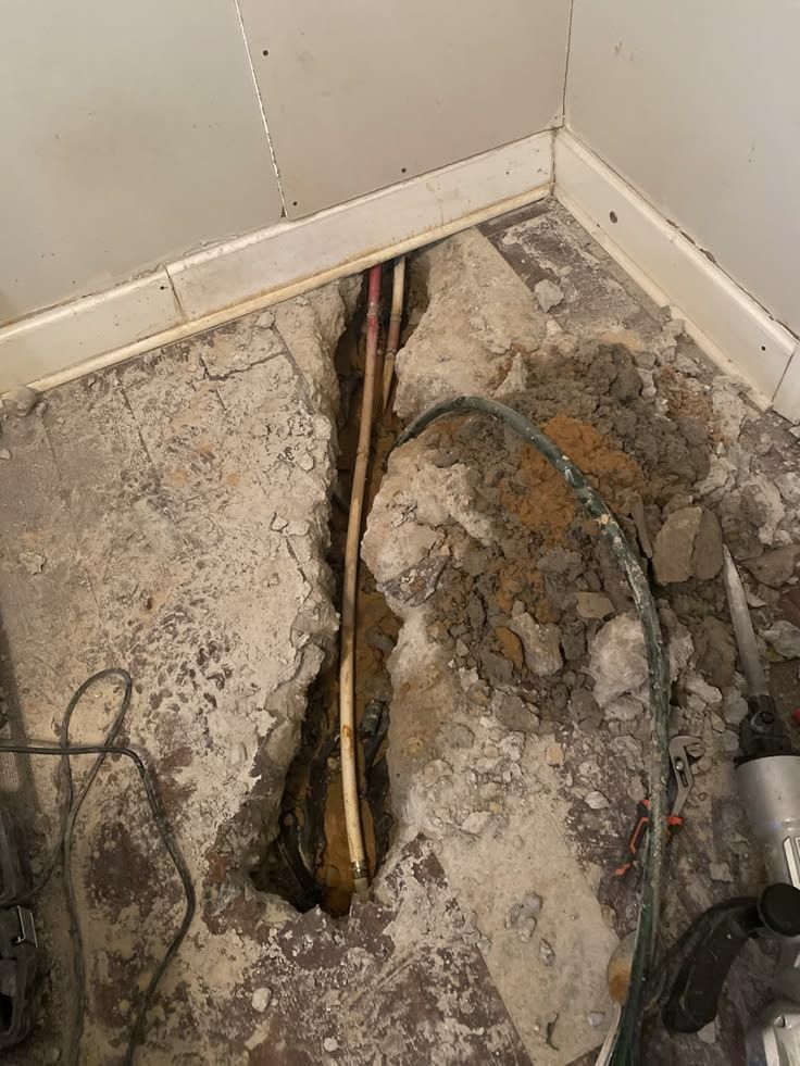 Underground house pipe repair